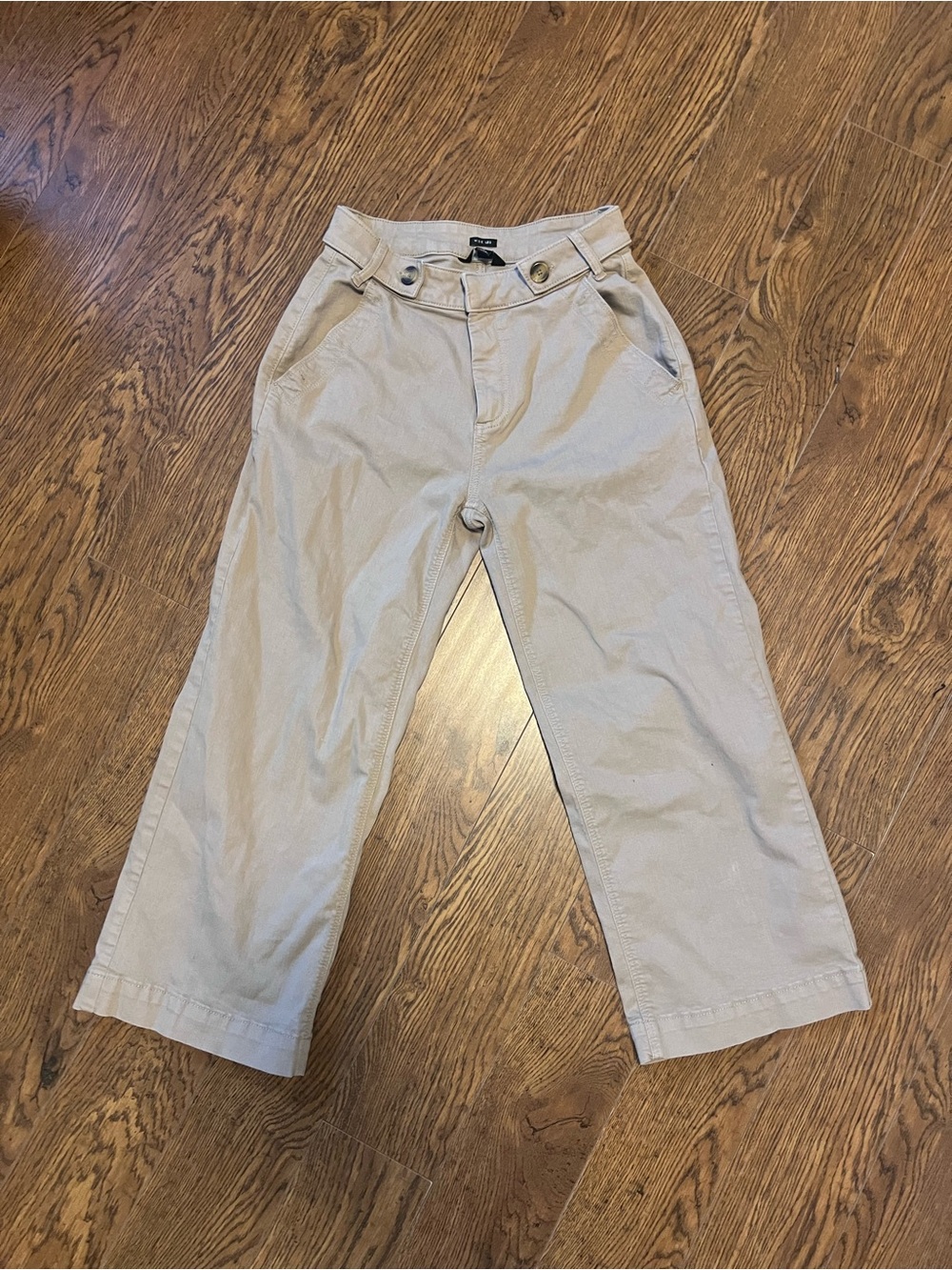 Simply Vera Vera Wang Beige Wide-Leg Casual Trouser Pants